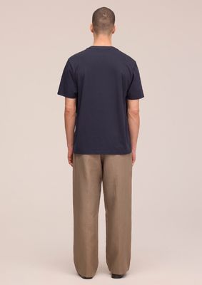 NN07 Adam Embroidery Pima cotton tee Deep Navy