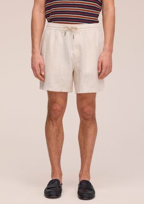 NN07 Gregor Casual drawstring linen shorts Oat