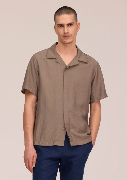 NN07 Hank Open Collar shirt Clay Mirage