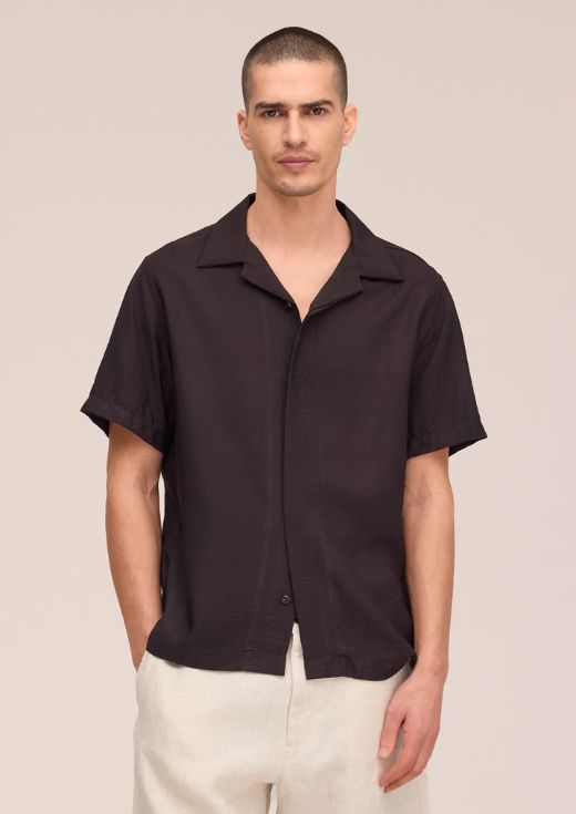NN07 Hank Open Collar shirt Dusky Port