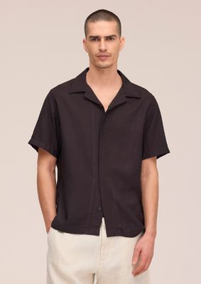 NN07 Hank Open Collar shirt Dusky Port