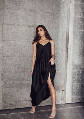Haute L’Amitié Corsica Pleat Strap Dress