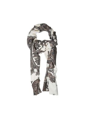 Bow 19 Soft Scarf Paisley Cream