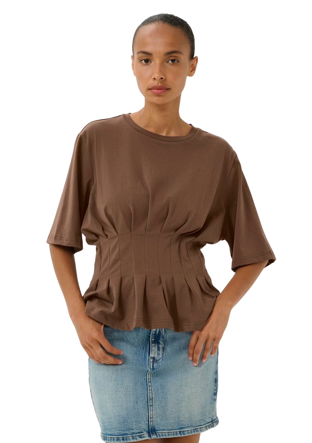 Gestuz GZinez T-shirt Rain Drum Brown