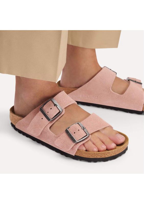 Birkenstock Arizona Suede Leather Pink Clay