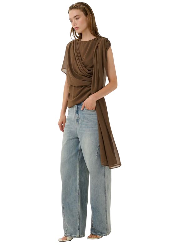 Gestuz GZdarly Blouse Rain Drum Brown
