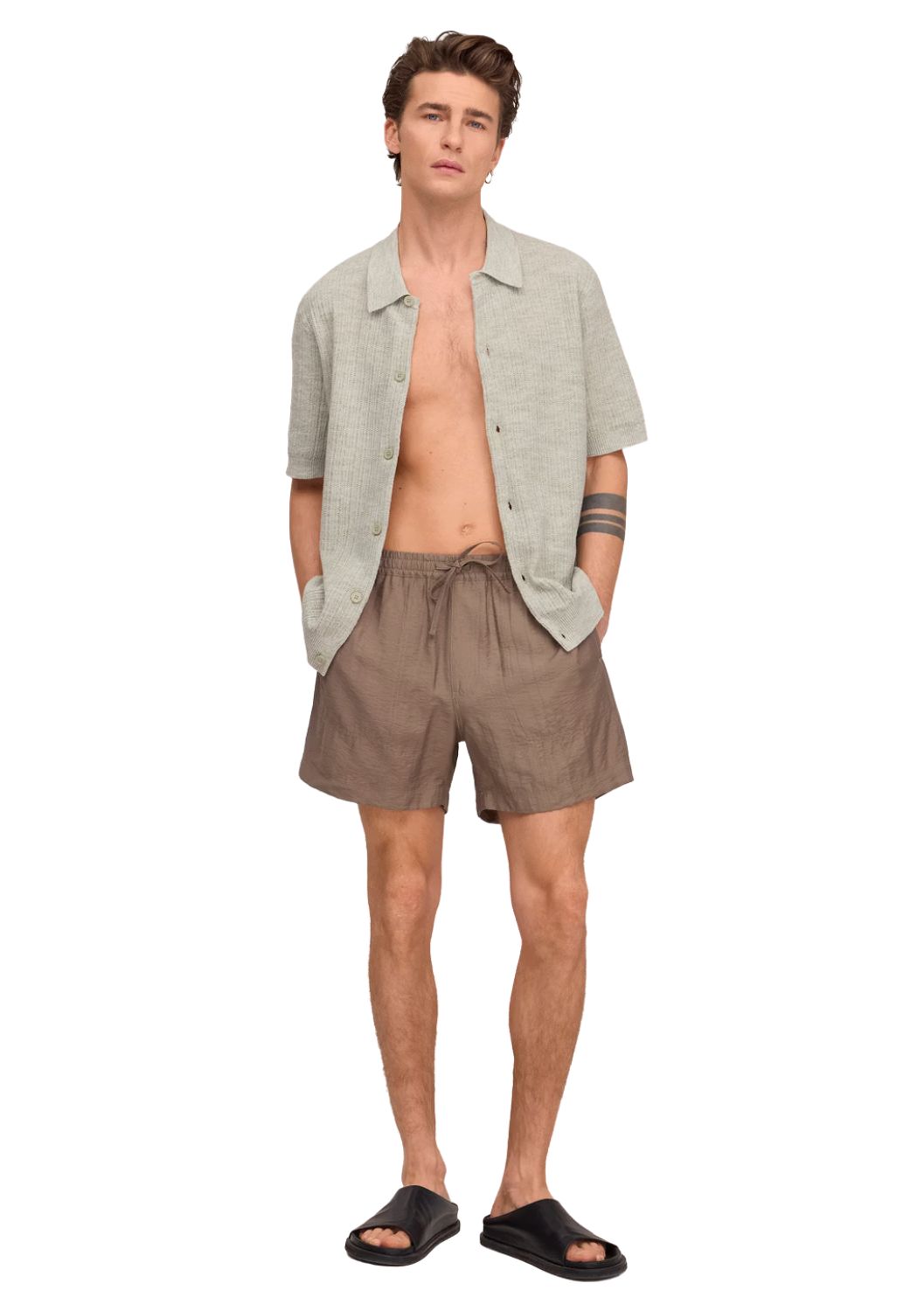 NN07 Ryder Casual drawstring shorts Clay Mirage, Maat: M