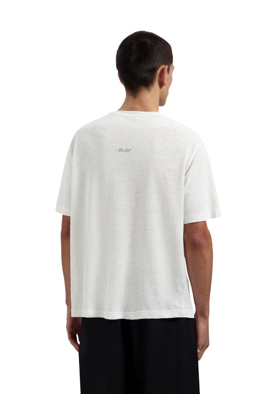 OLAF Essential Cotton Linen Tee Off White