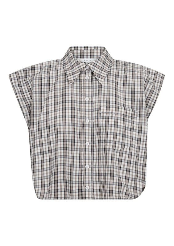 Haute L’Amitié Dinnie NS Mini Check Shirt Off white Beige