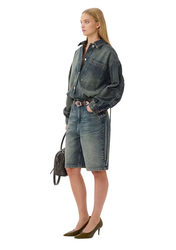 Gestuz GZsusara Denim shorts Blue Green Wash