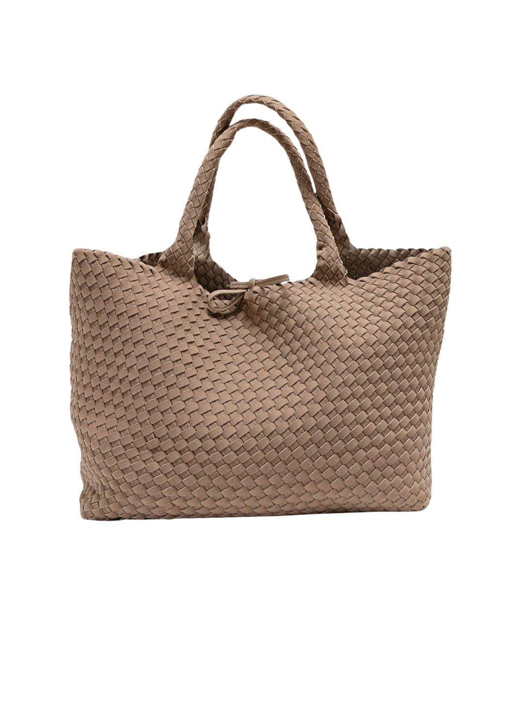 Bow 19 Mia Suede Soft Square Bag Beige