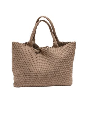 Bow 19 Mia Suede Soft Square Bag Beige