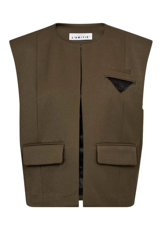 Haute L’Amitié Premiere Box Waistcoat Army Haute L’Amitié Premiere Box Waistcoat Army