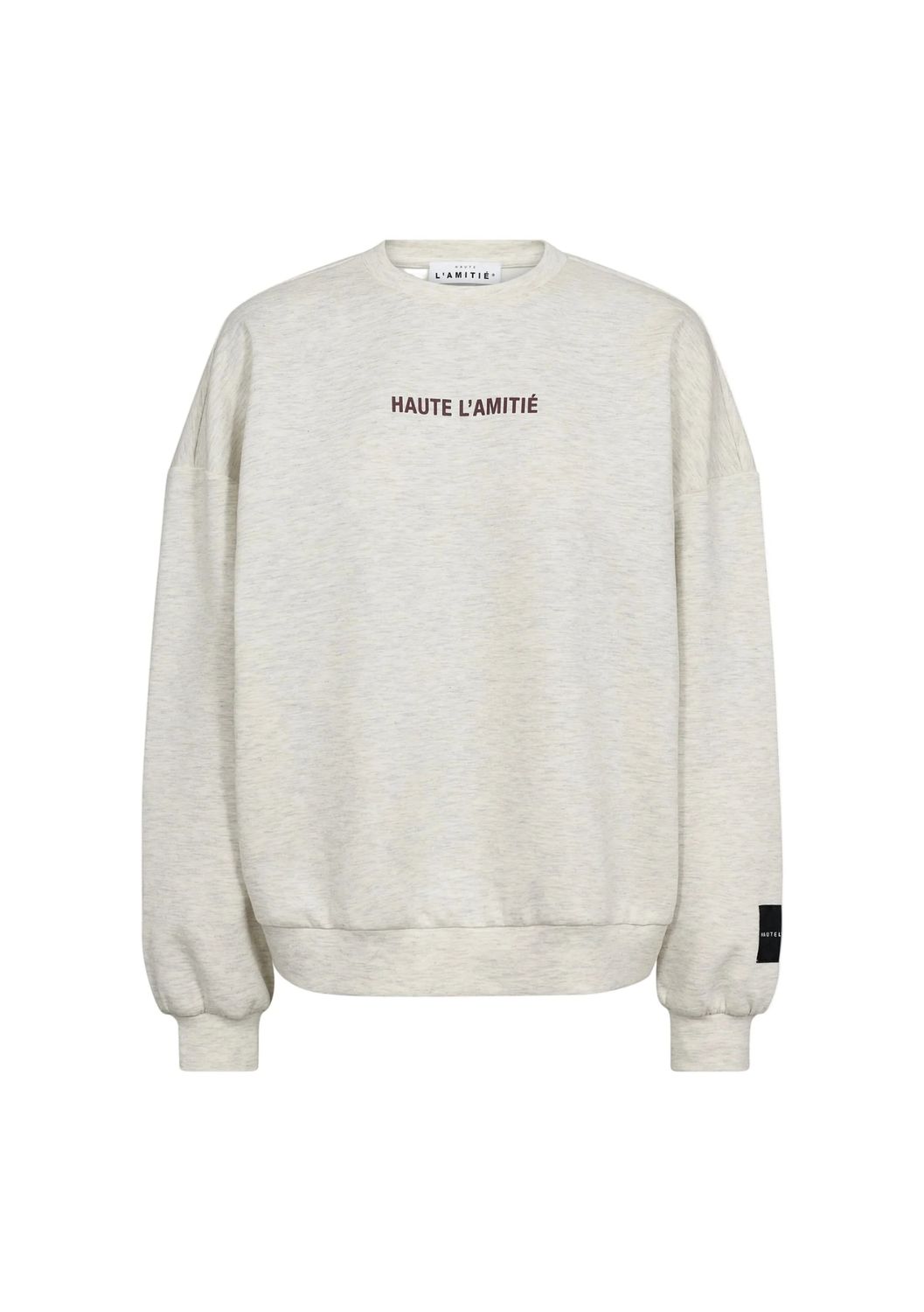 Haute L’Amitié Back Print Studio Sweat Pearl Melange