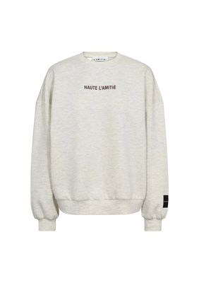 Haute L’Amitié Back Print Studio Sweat Pearl Melange