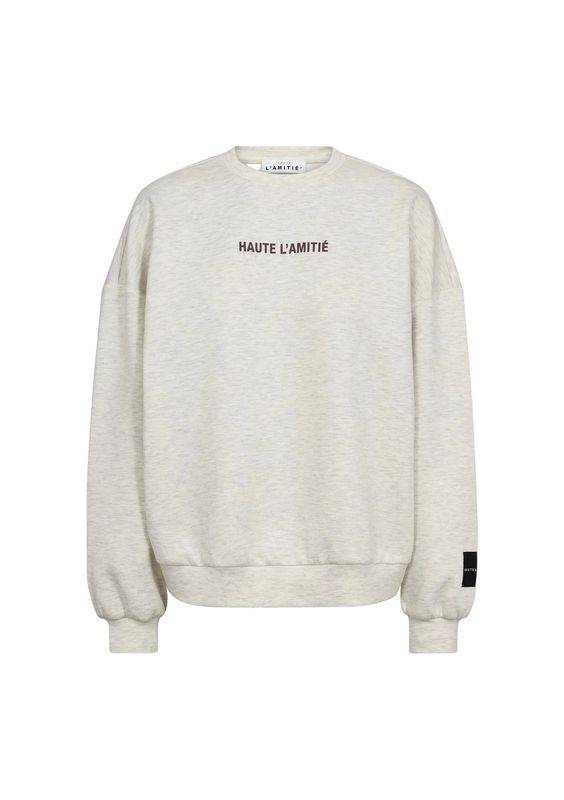 Haute L’Amitié Back Print Studio Sweat Pearl Melange Haute L’Amitié Back Print Studio Sweat Pearl Melange