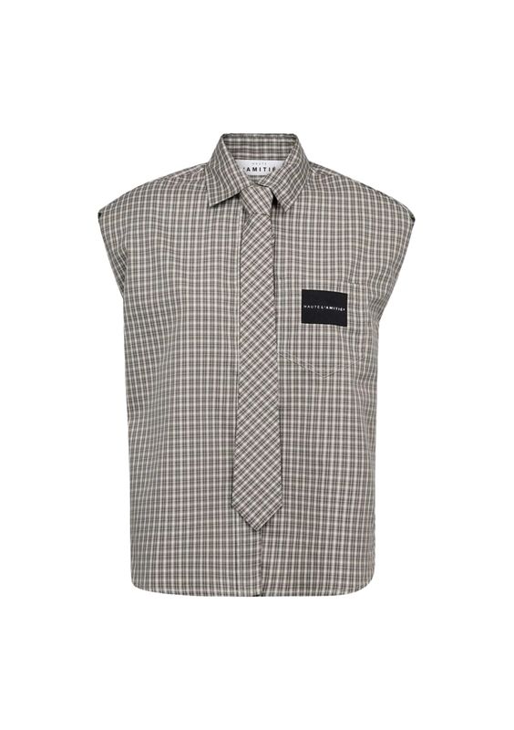 Haute L’Amitié Chess NS Tie Shirt Beige Haute L’Amitié Chess NS Tie Shirt Beige