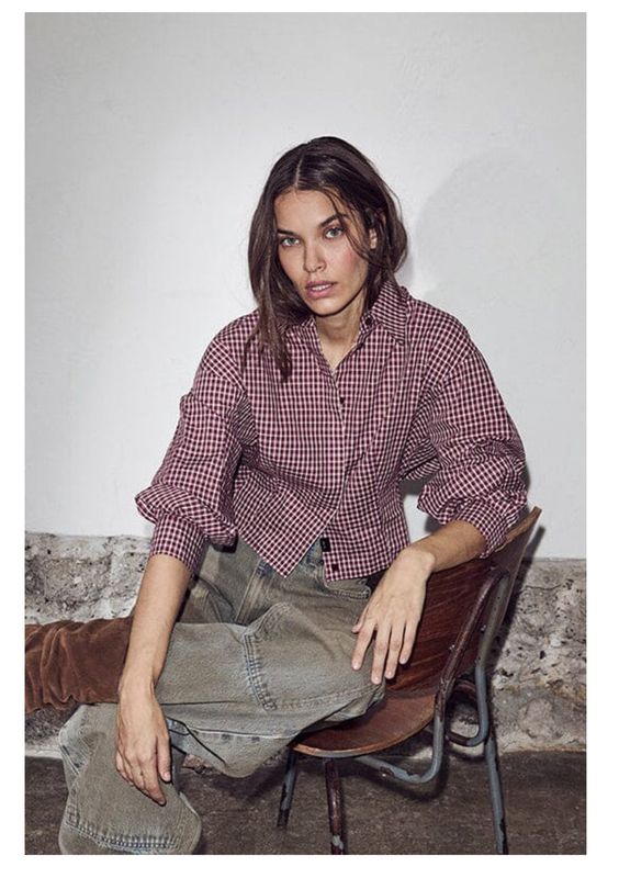 Haute L'Amitié Musa Check Smock Shirt wine Haute L'Amitié Musa Check Smock Shirt wine