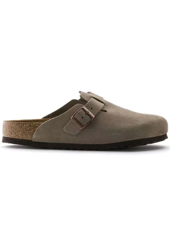 Birkenstock Boston zacht voetbed Suède Taupe