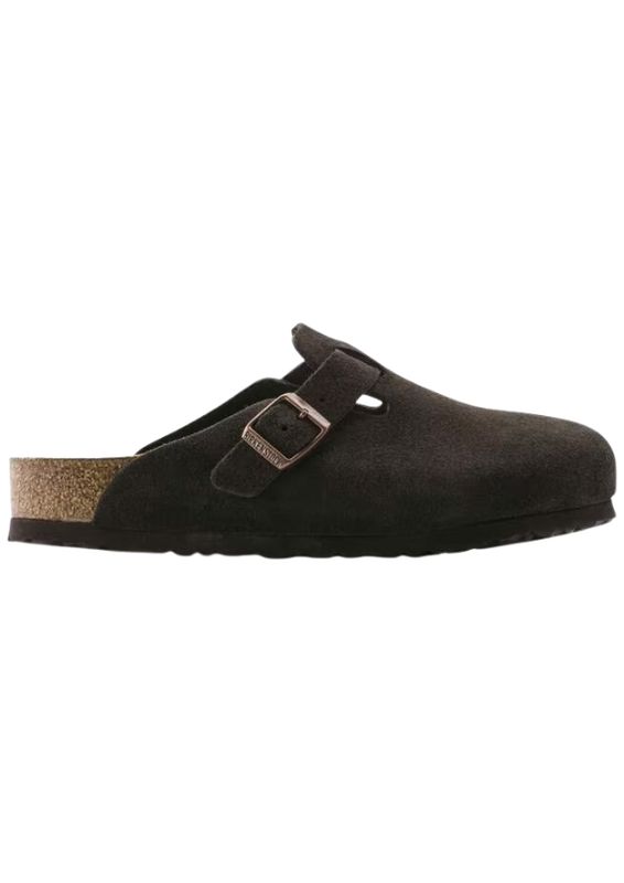 Birkenstock Boston zacht voetbed Suède Mocca