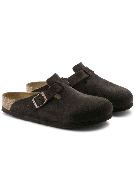 Birkenstock Boston zacht voetbed Suède Mocca