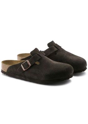 Birkenstock Boston zacht voetbed Suède Mocca