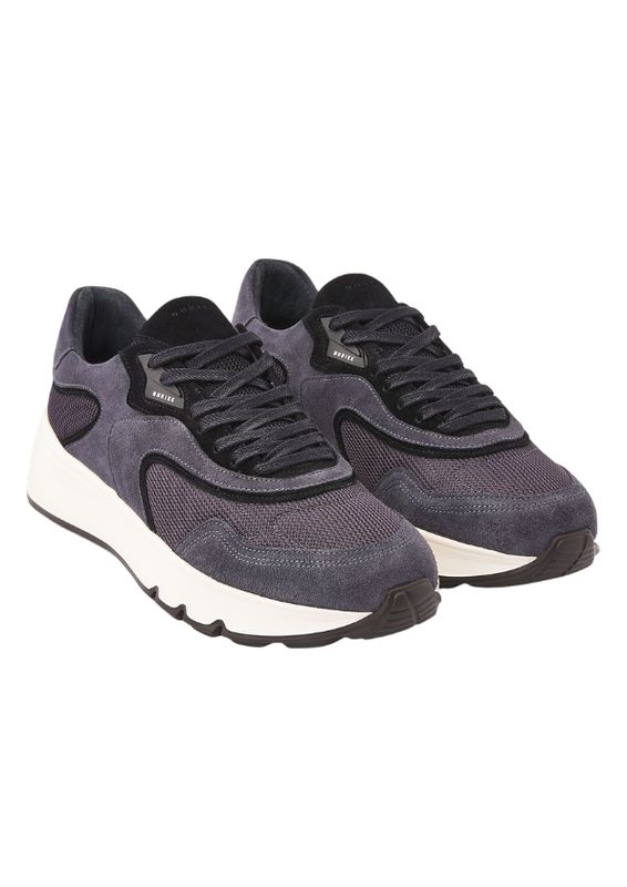 Nubikk Luca Noa Blauw Zwart Suède Sneakers voor Heren