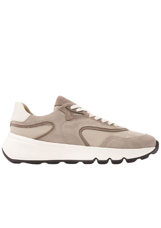 Nubikk Luca Noa Beige Taupe Suède Sneakers voor Heren
