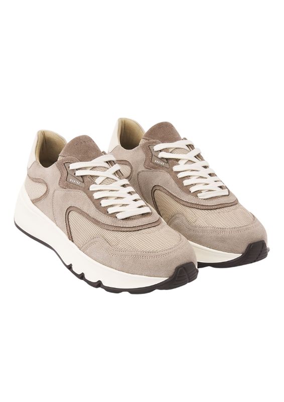Nubikk Luca Noa Beige Taupe Suède Sneakers voor Heren