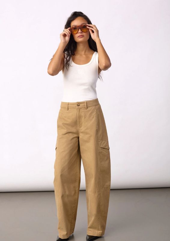 Co'Couture EvelynCC Barrel Pant Tall Sand