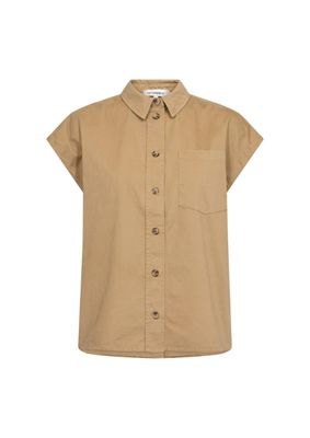 Co'Couture EvelynCC Slit Back SS shirt Sand Co'Couture EvelynCC Slit Back SS shirt Sand