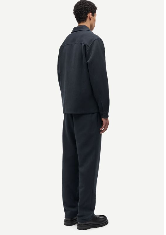 Samsoe Samsoe Sadamon GT zip overshirt 16201 Dark Grey Melange