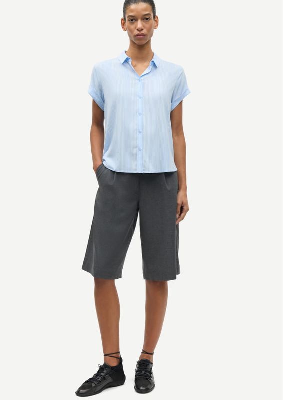 Samsoe Samsoe Saharper Pleat Shorts 16054 Ombre Blue
