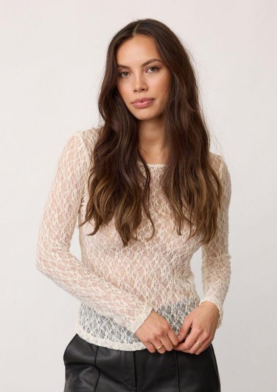 Co'Couture BarnaCC O-Neck Blouse Off-White