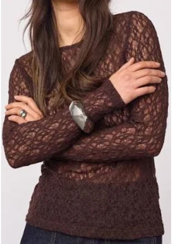 Co'Couture BarnaCC O-Neck Blouse Dark Brown
