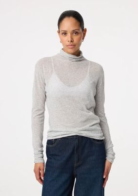 Knit-ted Roline Pullover Grey Melange Knit-ted Roline Pullover Grey Melange