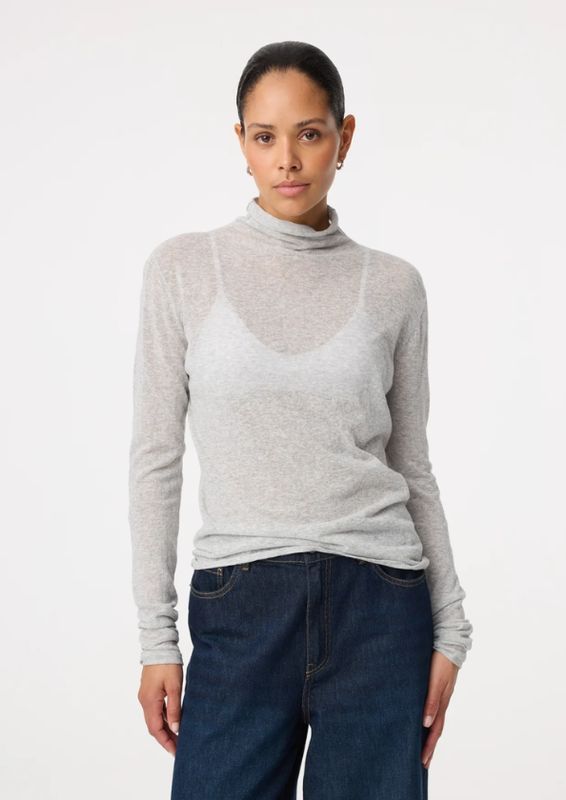 Knit-ted Roline Pullover Grey Melange
