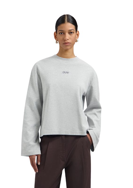 OLAF Retro Logo Boxy LS Tee Heather Grey