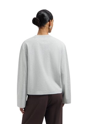 OLAF Retro Logo Boxy LS Tee Heather Grey