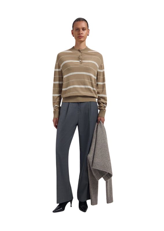 OLAF Wool Tailored Trousers Sharkskin