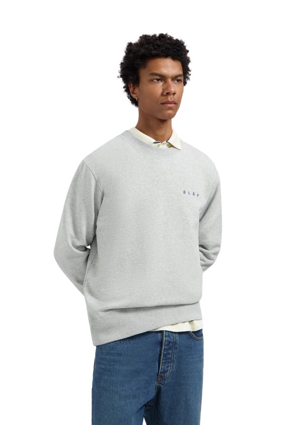 OLAF Lasso Face Crewneck Heather Grey