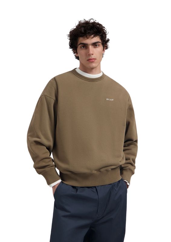 OLAF Western Logo Crewneck Chocolate Chip
