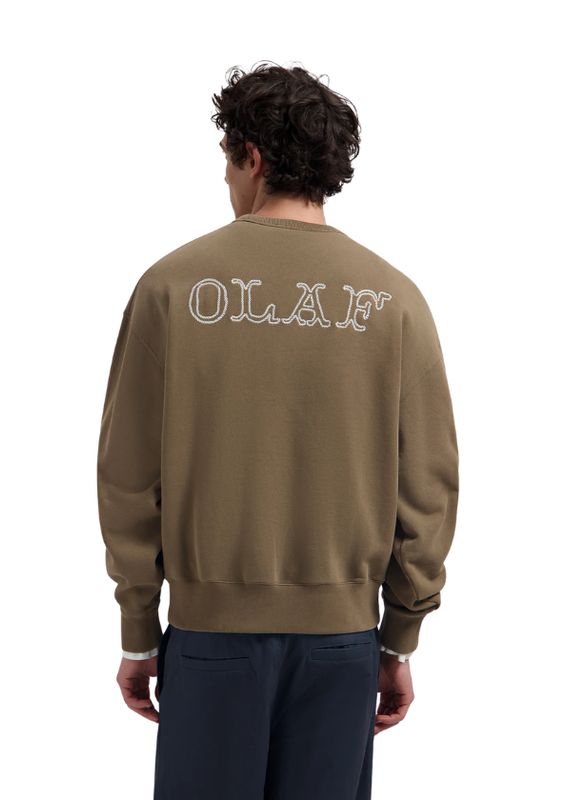 OLAF Western Logo Crewneck Chocolate Chip