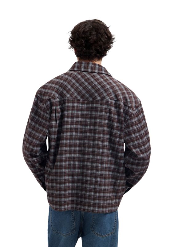 OLAF Flannel Boxy Tee Chocolate Plum Windsurfer