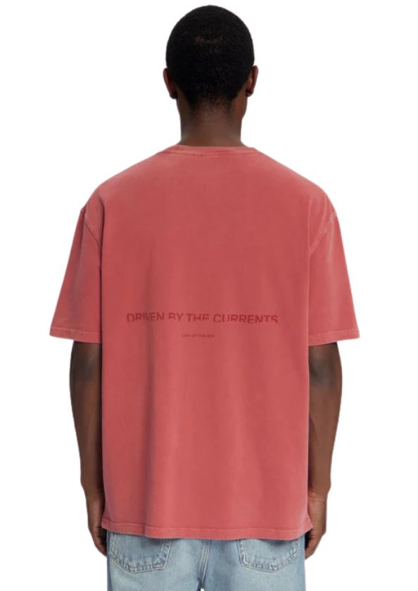 Law of the Sea Aqualis Garmet Dyed Tee Terra Red