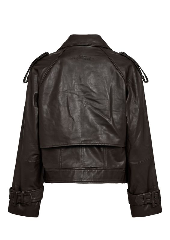 Haute L'Amitié Leather Trench Jacket Mocca