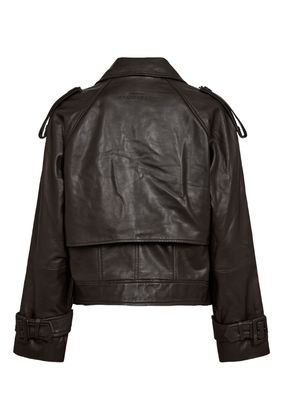 Haute L'Amitié Leather Trench Jacket Mocca