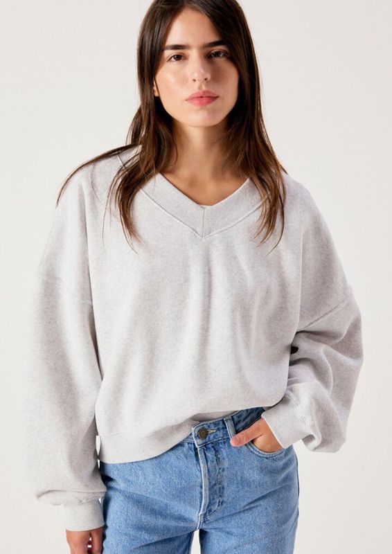 American Vintage damessweater Baptown Heather Grey