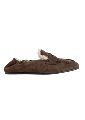 Posa Penny Loafer Square Fur Dark brown Posa Penny Loafer Square Fur Dark brown