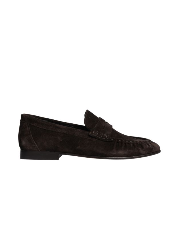 Posa Penny Loafer Wrinkle Suede Dark brown Posa Penny Loafer Wrinkle Suede Dark brown